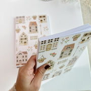 Beautiful handmade Dot Grid Notebook - Cozy House (Pre-Order) stationery - created by Lettoon