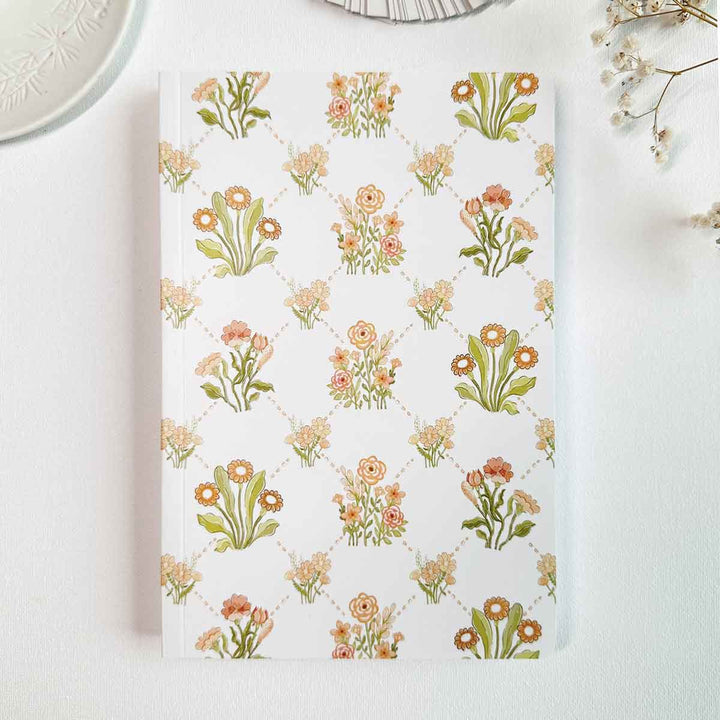 Beautiful handmade Dot Grid Notebook - Meadow stationery - created by Lettoon