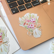 Beautiful handmade Flower Bouquet stationery - created by Lettoon
