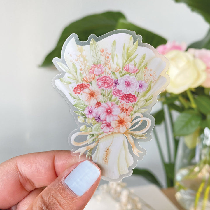 Beautiful handmade Flower Bouquet stationery - created by Lettoon