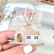 Beautiful handmade Flower House stationery - created by Lettoon