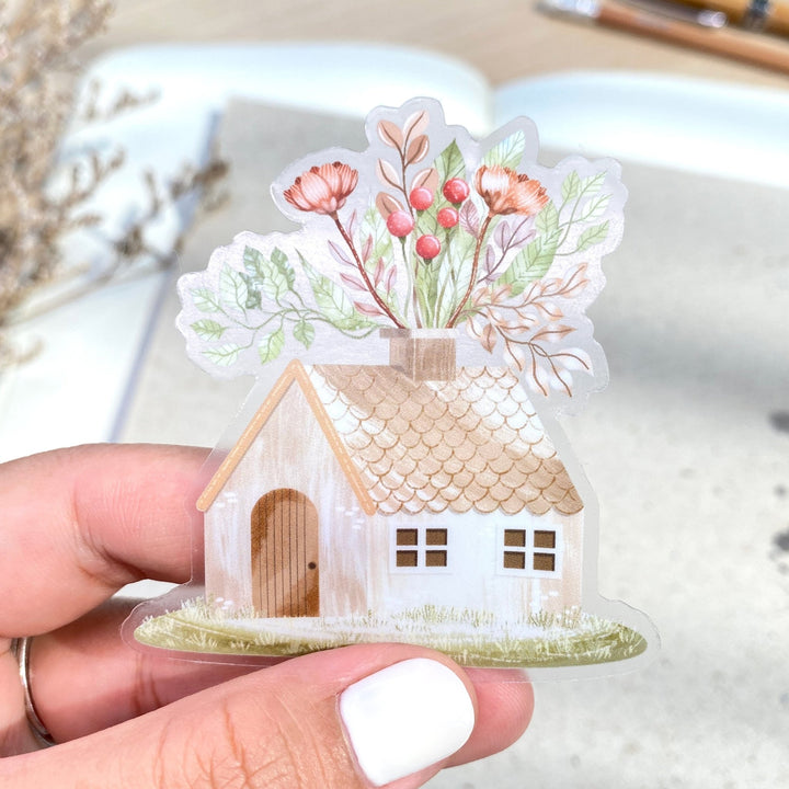 Beautiful handmade Flower House stationery - created by Lettoon