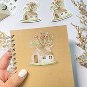 Beautiful handmade Flower House stationery - created by Lettoon