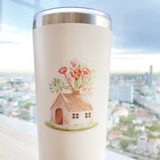 Beautiful handmade Flower House stationery - created by Lettoon