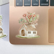 Beautiful handmade Flower House stationery - created by Lettoon