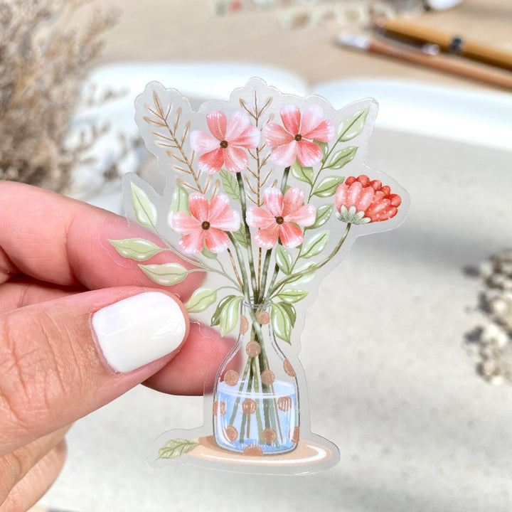 Beautiful handmade Flower Vase stationery - created by Lettoon