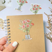 Beautiful handmade Flower Vase stationery - created by Lettoon