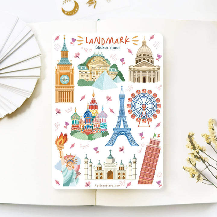 Beautiful handmade Landmark stationery - created by Lettoon