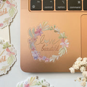 Beautiful handmade Love Is Beautiful stationery - created by Lettoon