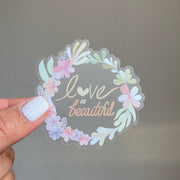 Beautiful handmade Love Is Beautiful stationery - created by Lettoon