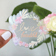 Beautiful handmade Love Is Beautiful stationery - created by Lettoon