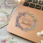 Beautiful handmade Love Is Beautiful stationery - created by Lettoon