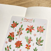 Beautiful handmade Magical Winter Flower stationery - created by LETTOOn
