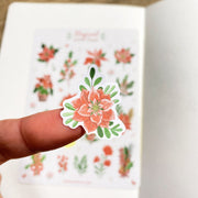 Beautiful handmade Magical Winter Flower stationery - created by LETTOOn