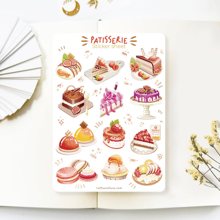 Beautiful handmade Patisserie stationery - created by Lettoon