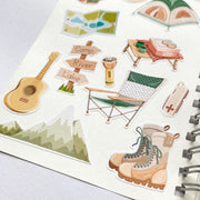 Premium Handmade Sticker Sheet Into The Wild 105mm x 148mm - a sheet on the table 