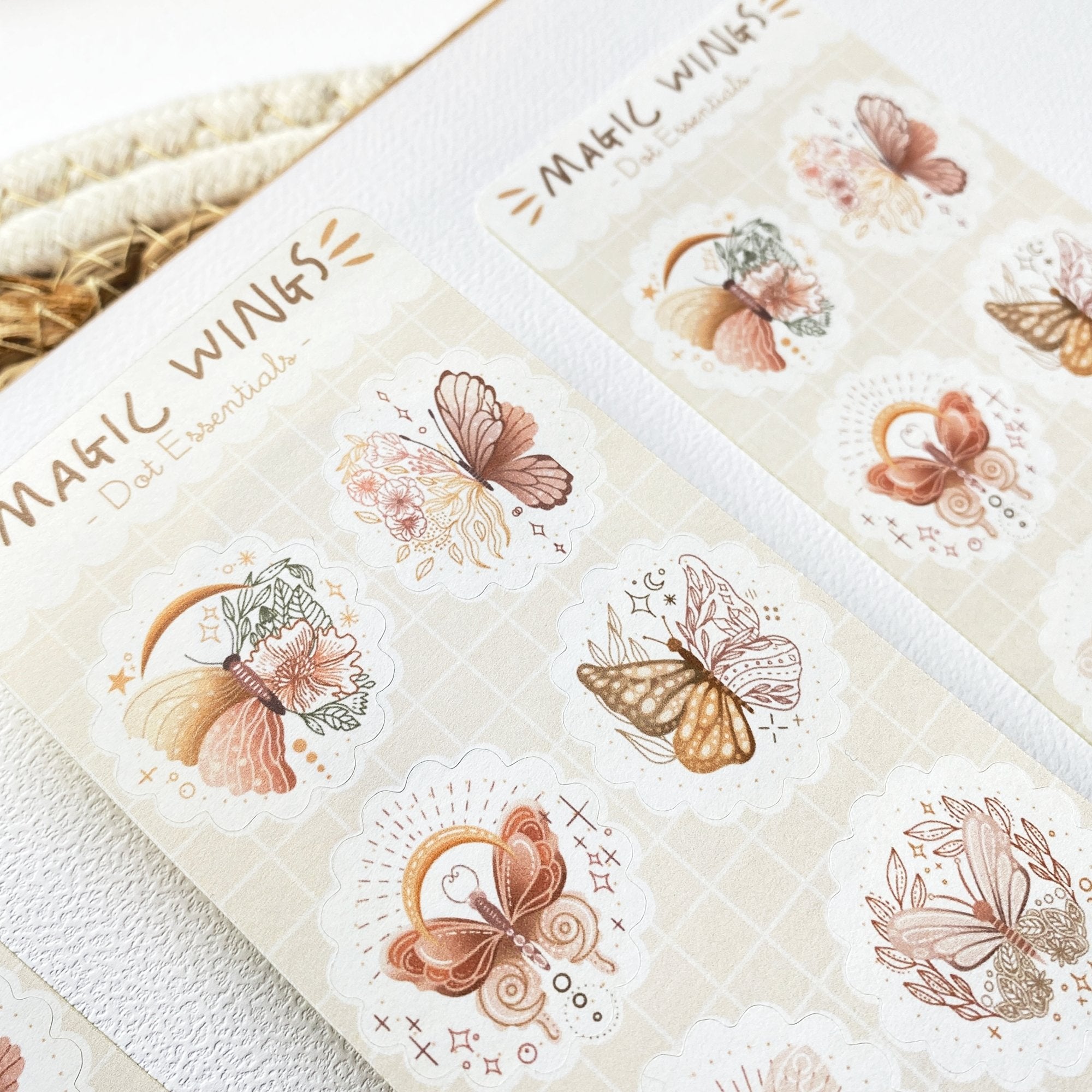 Magic Wings Sticker Sheet – Butterfly Stickers – Lettoon