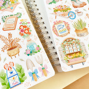 Premium Handmade Sticker Sheet Spring Vibes 105mm x 148mm - 2 sheets on the table