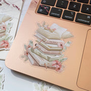 Beautiful handmade Stacked Books stationery - created by Lettoon