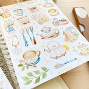 Beautiful handmade Tea Time stationery - created by Lettoon