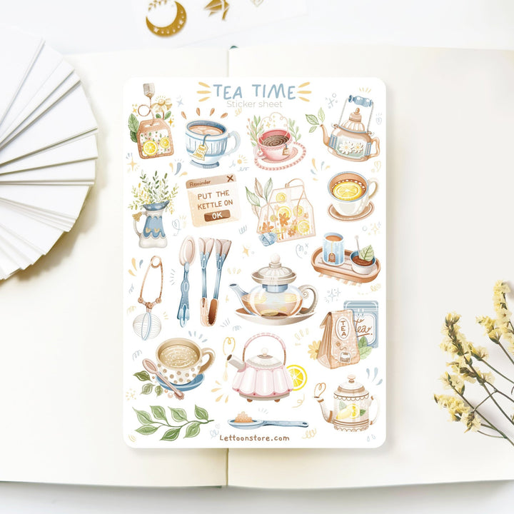 Beautiful handmade Tea Time stationery - created by LETTOOn