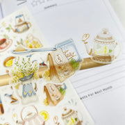 Beautiful handmade Tea Time stationery - created by Lettoon