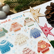 Beautiful handmade Warm Winter stationery - created by Lettoon
