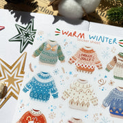 Beautiful handmade Warm Winter stationery - created by Lettoon