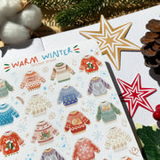 Beautiful handmade Warm Winter stationery - created by Lettoon