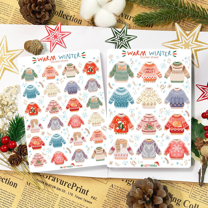 Beautiful handmade Warm Winter stationery - created by Lettoon