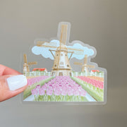 Beautiful handmade Windmill Tulips stationery - created by Lettoon