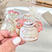 Beautiful handmade Your Possibilities Are Endless stationery - created by Lettoon